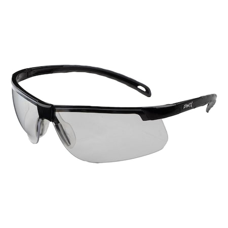 Gemplers Safety Glasses, Clear Lens, Black Frame, Half-Frame GEMP-SB8610D